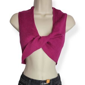 Wild Fable Knit Front twist Crop Top Large